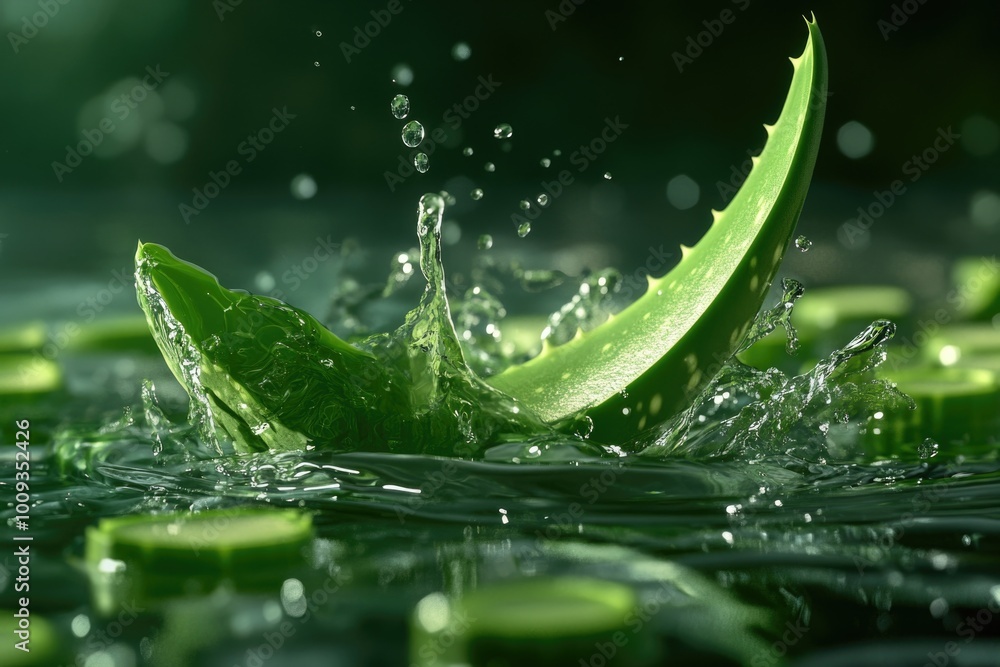 Poster a single leaf floating in calm water