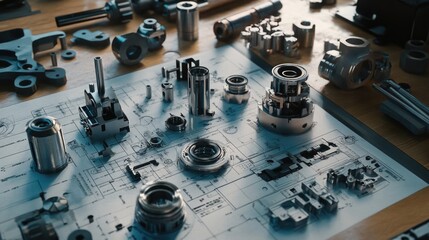 Various tools placed on a wooden table, great for illustrating workshops or DIY projects