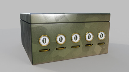 Numeric safe metal box