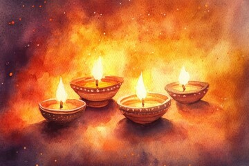Three lit candles on a wooden table