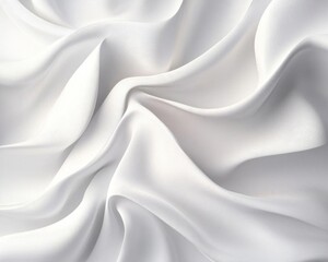 Fototapeta premium Minimalist 3D Background with Softly Curved White Surfaces and Simple Folds for Calm Aesthetic