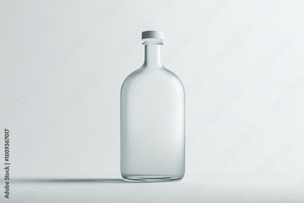 Aufkleber a transparent glass container with a black stopper or lid, suitable for various uses including scien