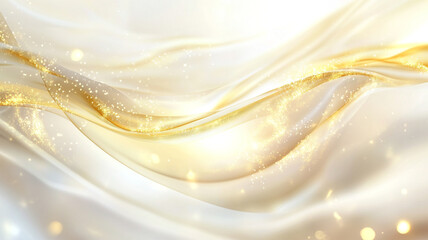 Abstract background with a golden light on a white color.