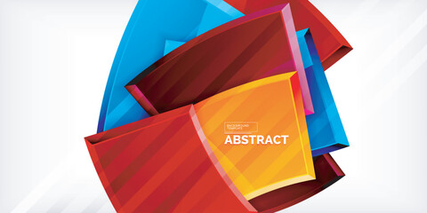 Vector abstract color geometric shapes. Illustration For Wallpaper, Banner, Background, Card, Book Illustration, landing page