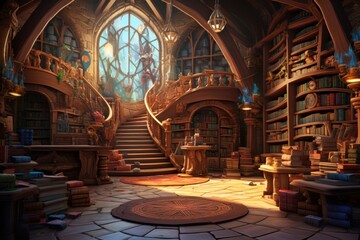 Obraz premium Library architecture publication building.