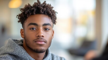 supportive group therapy session in a bright comfortable room where a young man listens intently highlighting the importance of mental health and community connection