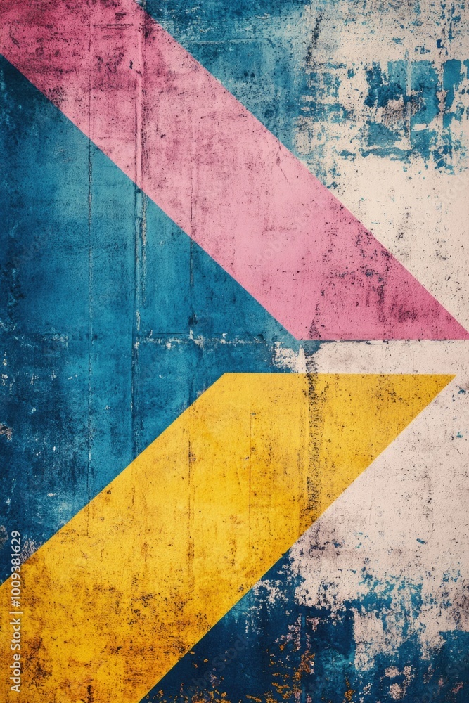 Poster A decorative wall with a unique diagonal pattern, suitable for use in interior design or architectural contexts