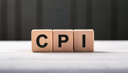Wooden cubes with abbreviation CPI. Computer Programming Institute. Consumer Price Index.