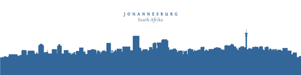 Obraz premium johannesburg city silhouette skyline flat design vector illustration