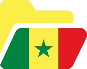 Folder Shape Of Senegal Flag