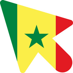 Senegal Flag On Curser