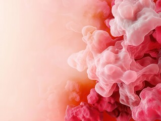 Fototapeta premium Gentle abstract representation of prostate cells in soft colors, Prostate cancer abstract, Artistic interpretation of disease