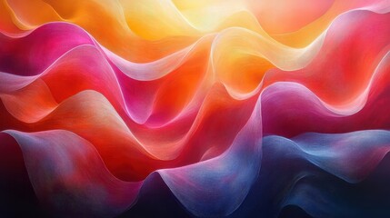 Obraz premium swirling luminescent curves intertwine in a captivating dance of colors creating an ethereal atmosphere that beckons the viewer into a digital realm