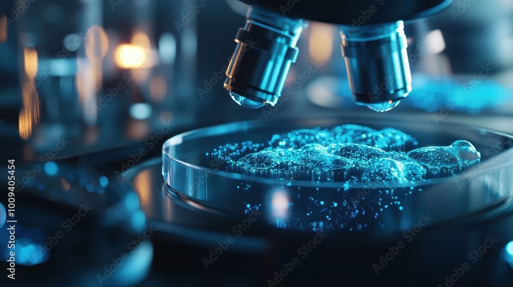 Poster illuminating microscopic wonders: exploring the captivating complexity of the unseen