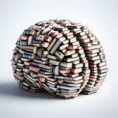 Obraz premium Leitura de livro, cérebro de livro