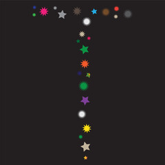 floral font letter t