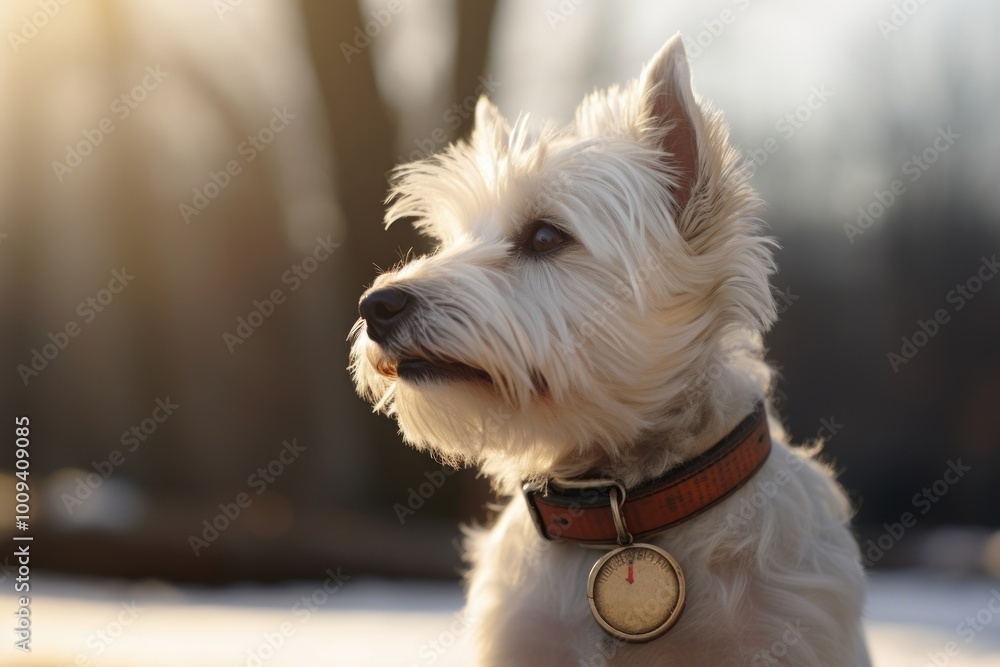 Canvas Prints Collar dog pet terrier.