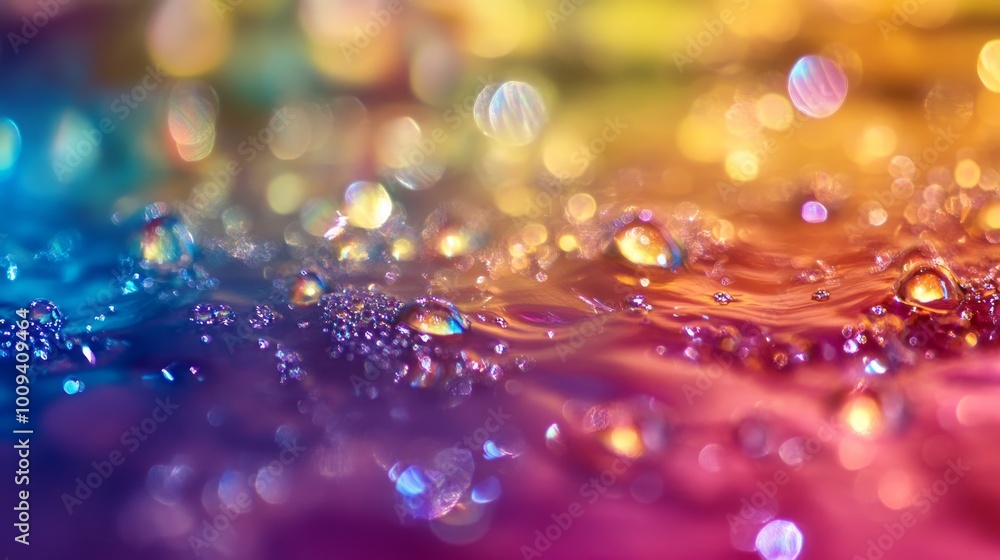 Poster vibrant iridescent background with a multicolored spectrum of light and colorful reflections