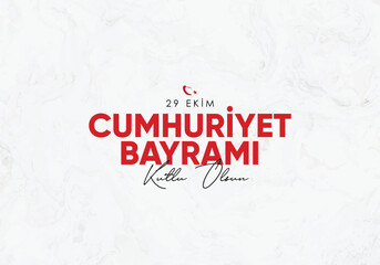 29 ekim cumhuriyet bayramı kutlama tasarımı. Translation: 29 october republic day celebration design.