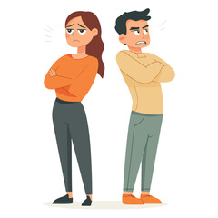Fototapeta premium Couple conflicts illustration design