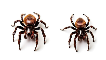 Tarantula spider collection isolated on a white background