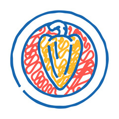 chiles rellenos mexican cuisine doodle icon sketch vector. chiles rellenos mexican cuisine sign. isolated symbol illustration