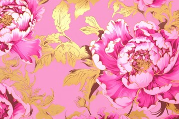 Peony flowers wallpaper pattern plant.