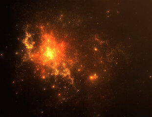 Deep space nebula with stars