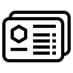 Business Card Icon For Design Element