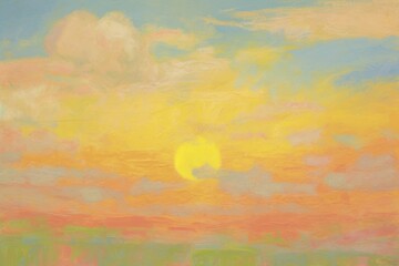 Sunrise border painting outdoors nature.