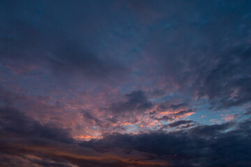 Colorfull summer evening sky