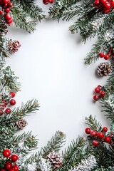 Fototapeta premium Design photo frame for Christmas