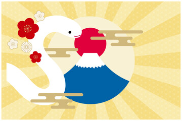 2025年巳年の年賀状テンプレート21の5