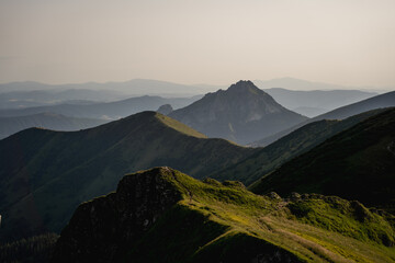 Naklejka premium View of Vel'ký Rozsutec Peak in the Little Fatra, Slovakia on a Beautiful Summer Day