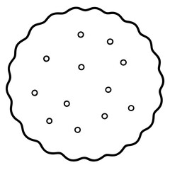 biscuit cookie outline coloring book page line art drawing