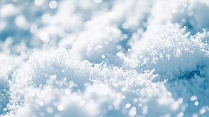Obraz premium Soft, freshly fallen snow with delicate patterns and bright white hues--perfect for holiday-themed promotions or winter product displays.