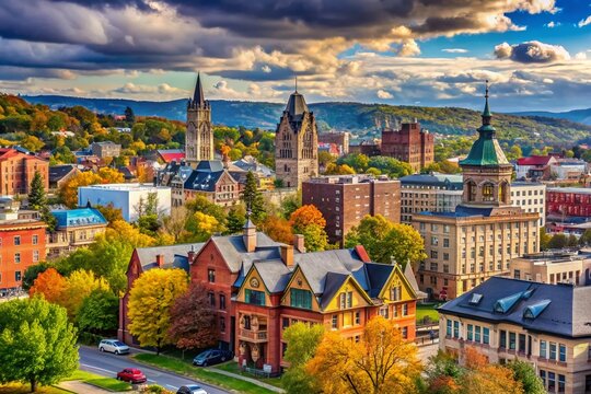 Scenic View of Scranton Pennsylvania Featuring Historic Architecture and Vibrant City Life
