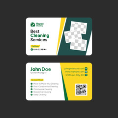 Modern Cleaning Service Business Card Design