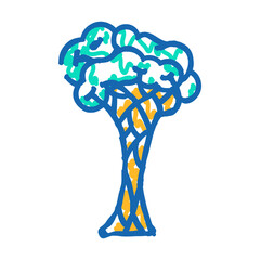 strangler fig jungle amazon doodle icon sketch vector. strangler fig jungle amazon sign. isolated symbol illustration