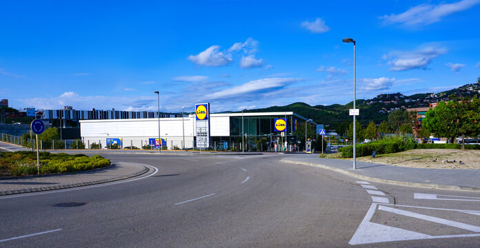Lloret de mar, Spain - September 30, 2024: : Lidl shop or market. Convenience grocery store, shopping center.