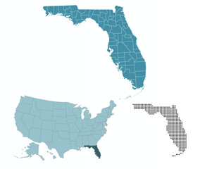 Set maps of Florida state