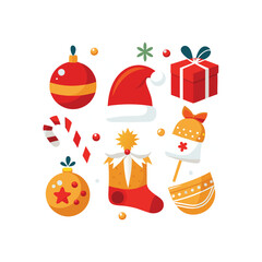 Merry Christmas vector elements set