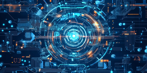 Fototapeta premium Digital background for AI technology