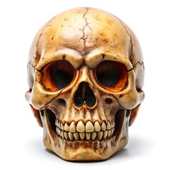 Obraz premium human skull isolated on white