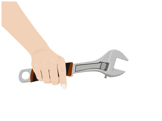 Hand tools on a white background.