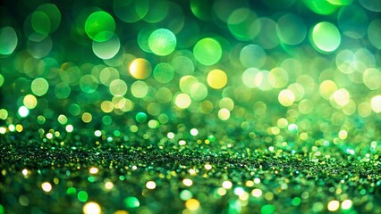 Fototapeta premium Shimmering Green Background with Sparkling Effects for Elegant and Vibrant Visual Designs