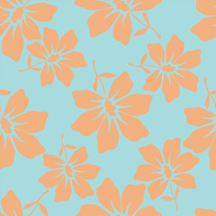 textile design with cute flowers pattern image
