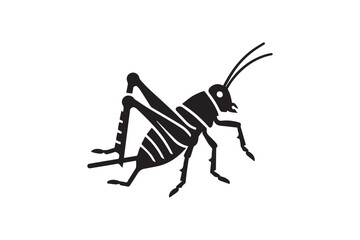 grasshopper  vector silhouette isolated in white background