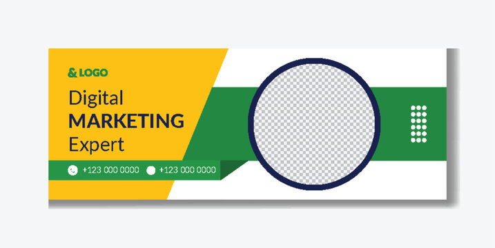 Digital Marketing Agency social media cover photo & web banner  template
