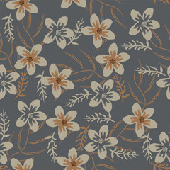 textile design with beautiful flowers pattern image